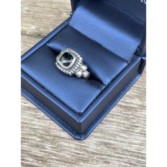 Vintage sterling Silver Onyx Ring Size 5.5 Boho Tribal - Picture 11 of 11